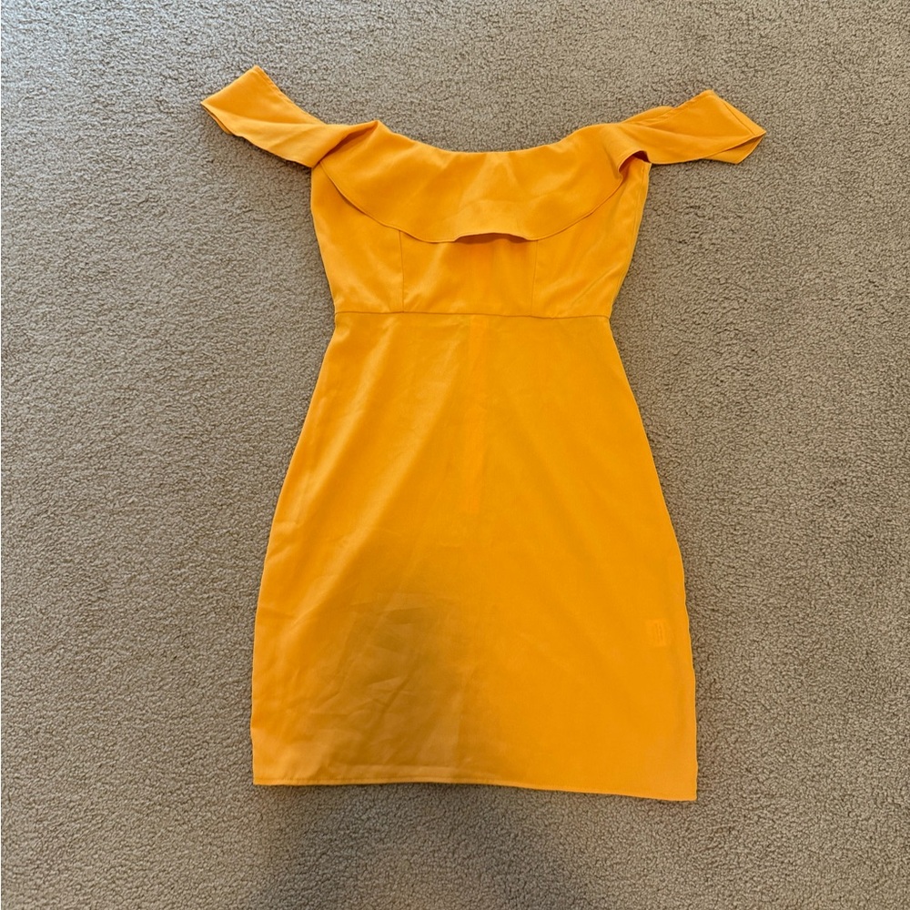Two Arrows Yellow Ruffle Mini Dress